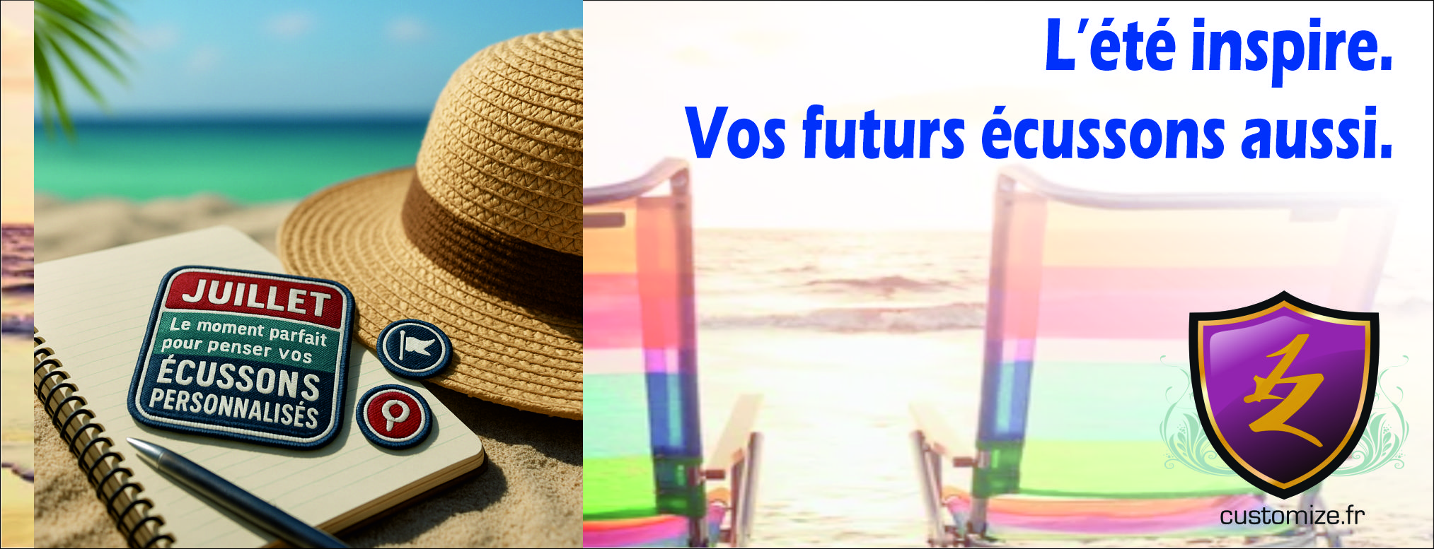 Le blog de customize.fr - Juillet, le moment parfait pour penser vos futurs écussons personnalisés Le blog de customize.fr - Juillet, le moment parfait pour penser vos futurs écussons personnalisés