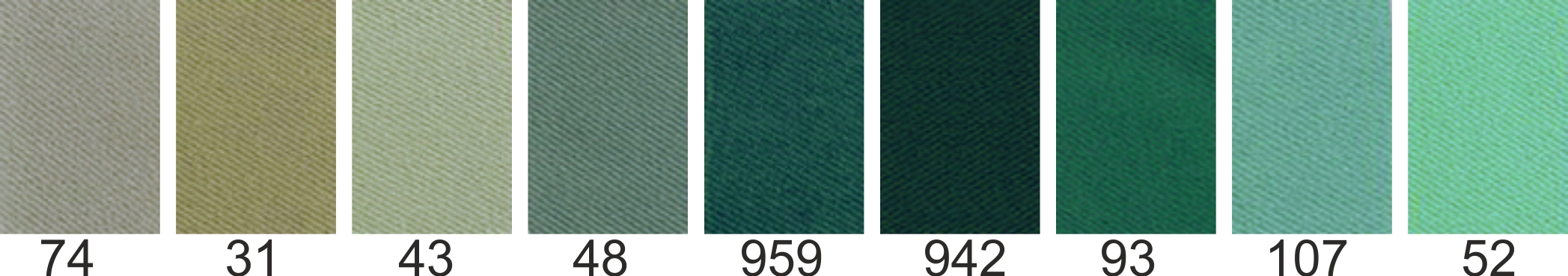 Nuances sergé customize.fr : verts clairs