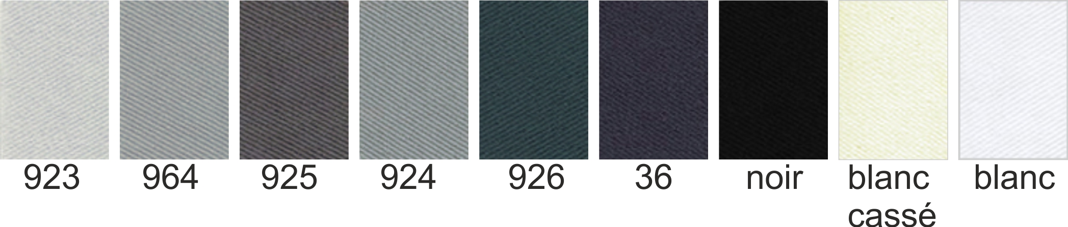 Nuances sergé customize.fr : noir, blanc et gris